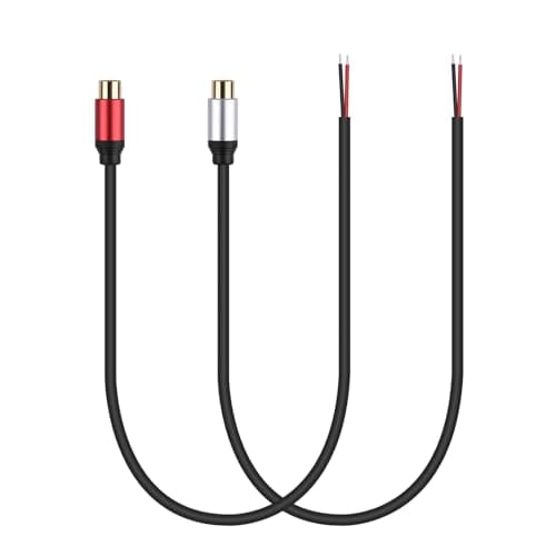sovunis Sovunis Speaker Wire Rca Audio Both Female Plug Jack Connector Adapter To Bare Wire Open rca
