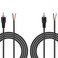 Bolvek 2 Pack 6ft RCA Male to Speaker Wire, RCA Male Plug Adapter Connector to Bare Wire Open End Audio Cable for Amplifier Audio Video Receiver Speakers