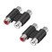 uxcell RCA 2 Female to 2 Female Connector Stereo Video Cable Adapter Coupler Black 2Pcs