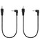 Bolvek 2 Pack 1ft RCA Male to 3.5mm 1/8 inch 90 Degree Right Angle Monaural Mono Male Plug Jack Connector Audio Converter Cable for Pre-Amp Subwoofer Soundbar Speakers