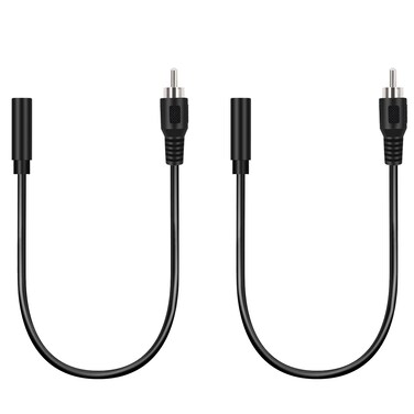 Bolvek 2 Pack 3.5mm 1/8" TS Mono Female to RCA Male Plug Jack Adapter Connector Converter Cable Cord for Speaker Subwoofer Audio Video Receiver