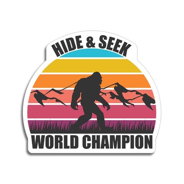 Hide and Seek Bigfoot Magnet for Refrigerator Locker Toolbox Car White Board Ammo Can - 5 Inches at Largest Point - KCM3051