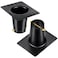 Ripeng 2 Pack Rain Chain Gutter Adapter Black Powder Coated Aluminum Rain Chain Gutter Installer Rain Chain Accessories for Rain Chain Installation Outside Gutters Downspout