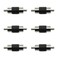 Maxmoral 6PCS RCA Male to Male Couplers Dual Male Connectors Silver Audio Video RCA Connectors for Audio Video Turntables Composites and Components