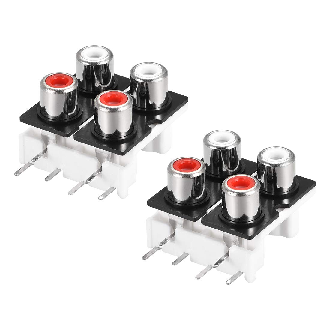 يو إكس سيل Uxcell Av Concentric Outlet 4 Rca Female Jack 6-pin Connector Socket Panel Mount
