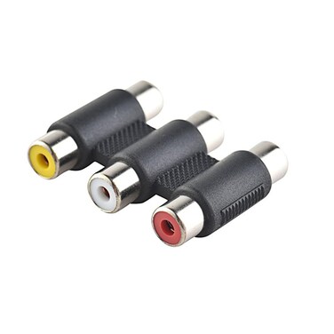 RUITEXUN RCA Audio Video Jointer Coupler, 3 RCA Female to Female Triple (White, Red, Yellow) Connector Composite Adapter