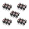 uxcell AV Concentric Outlet 6 RCA Female Jack 9-Pin Connector Socket Panel Mount 5pcs