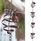 Retrome Iron Rain Chains with Bee Spiral, 8-1/2 Feet Length Replacement Downspout for Gutters Outsides, Dark Bronze