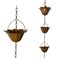 LOYALGLORY Lotus Rain Chain, 6.5FT Rain Chain Gutters, Adjustable Rain Catcher Chain with 10 Cups, Rain Chain Downspouts for Outdoor Gutter