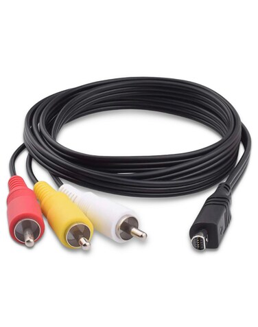 Awyhom VMC-15FS AV A/V Audio Video Cable Replacement 10Pin AV 3RCA Cord Compatible with Sony Handycam Camcorder DCR-SR90 DPP-EX50 HDR-CX7 HDR-FX7 DCR-DVD301/305/308 and More, 3.9ft