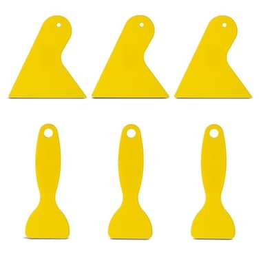 Plastic Scraper Tool for Cleaning 3D Printing 6 Pcs - Plastic Putty Knife Resin Remover - Plastic Spreader for Vinyl Film Car of Air Bubble - Sticker Installation Tool for Decal, Grout Removal
