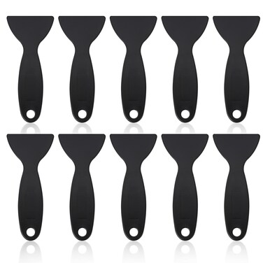 10 PCS Plastic Scraper Plastic Spatula Paint Scrapers Flexible Resin Scraper Plastic Putty Knife Air Bubble Remover Paint Scraper Tool Wallpaper Remover for Spackling Patching Decal Resin Removal