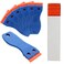 Suiwotin 5pcs Plastic Razor Blade Scraper, Plastic Sticker Remover Scraper with 100pcs Plastic Razor Blades, Paint Spatula Scraper Cleaner Tool for Sticker, Decal, Grout, wrapping Removal (105pcs)