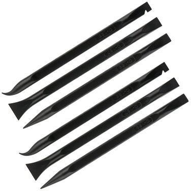 6 Pieces Plastic Scraper Tool Multi-Purpose Scraper Pen-Shaped Scraper Non-Scratch Scraper Cleaning Tool for Cleaning Small and Narrow Space, Black