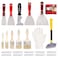 Swpeet 24Pcs 2/3/4/5 Inch Stainless Steel Putty Knife Scraper with Paint Brushes Set, 9 in 1 Tool Caulk Removal Tool Spatula Paint Remover, Metal Scraper Tool with 10 Blades Set with Storage Bag