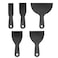 HARFINGTON Putty Scraper Set 1.5" 2" 3" 4" 6" Width 6mm Thin Flexible Plastic Putty Knives for Taping Drywall Spreading Painting Wall Scratching 5in1 Set