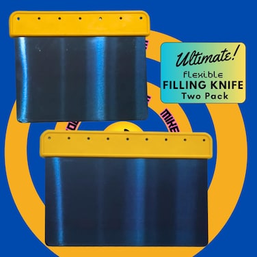 Mike's GT Large Body Filler Spreader Assortment 2 Pack - Coated Spring Steel, Rubber Grip - Precision Tools for Body Filler/Car Putty/Spreader/Scraper Application - (5" and 6" sizes included)