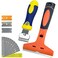 Sutekus Razor Blade Scraper Set Putty Knife Paint Scraper Tools Cleaning Razor Scraper Tool with Extra Blades, 2Pack