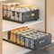 Pull Out Cabinet Organizer, NECHEGI 2 Pack Heavy Duty Slide Out Drawers Pantry Shelves Fixed With Strong Adhesive Glue and Handle for Kitchen, Living Room, Bathroom, Home (14.8&quot;D X 9.6&quot;W X 3.9&quot;H)