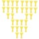 DOITOOL 30 Pcs Paint Spatula Plastic Scraper Blades Putty Scrapers Paint Scrapers Tool for 90 Degree inside Corner Knives Stucco Paint Remover Applique Yellow Thick Section