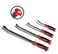 HimaPro Heavy-Duty Angled Prybar Set, 4-Piece Heavy Duty Pry Bar with Strike Caps and Hand Protection Mechanism, Industrial Grade Steel with Angled Tip, Perfect For Prying, Scrapping, Lifting, Pulling