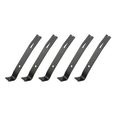 jiuwu 5Pcs Pry Bars Nail Puller Set, 7 Inch Perfect Crow Bars Tool for Prying Lifting Pulling Extra Strength Carbon Steel Leverage Design Rust Proof Finish