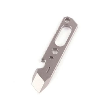 Hamans Titanium EDC Pry Bar with Bottle Opener Multi Tool Wrench with Lanyard Hole for Everyday Carry