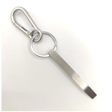 MOSCPA Mini Pry Bar EDC Prybar Keychain Tools Set Pocket Pry Bars Stainless Steel Crowbar with Keyring for Every Day Carry Key Chain Small Pry Bar, Silver 1PCS