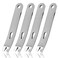 Zorfeter 4 Pcs Mini Pry Bar, Pocket Stainless Steel Pocket Crank Crowbar Small Prybar EDC Tool Survival Opener, 3 Inch Length