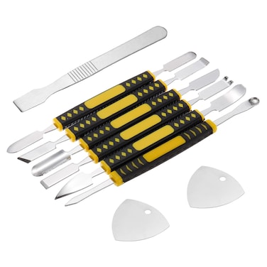 HARFINGTON 9pcs Pry Bar Metal Pry Bar Set, Stainless Steel Mini Pry Bar Disassemble Tools for Screen Glue Removal