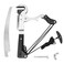 BAYTORY Extendable Tree Pruner Shears Head and Saw without Pole, High-Altitude 4 Pulleys Save Half of Your Effort, Pruning Trimmer Clipper for Plant Gardening Trimming Tool
