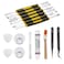 HARFINGTON 15pcs Pry Bar Metal Pry Bar Set, Stainless Steel Mini Pry Bar Disassemble Tools Kit for Screen Glue Removal