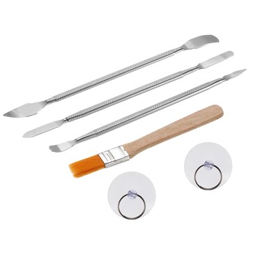 HARFINGTON 6 in 1 Electronics Repair Tool Set, Stainless Steel Pry Bar Flat Pry Bar Kit for Screen Glue Removal