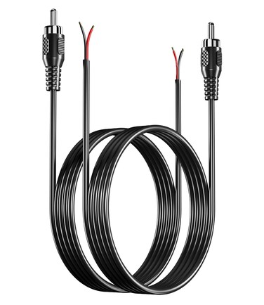 BERLAT RCA to Speaker Wire Adapter, Speaker Bare Wire Cables to RCA Plugs Adapter Repair Speaker Cord for Speakers Amplifier Audio Video AV Receivers &iuml;&frac14;&circ;2 Pack 20AWG 6.6 ft&iuml;&frac14;&permil;