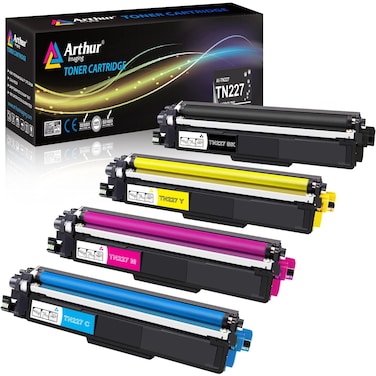 Arthur Imaging with CHIP Compatible Toner Cartridge Replacement for Brother TN227 TN227bk TN 227 TN223 use with HL-L3210CW HL-L3230CDW HL-L3270CDW HL-L3290CDW MFC-L3710CW MFC-L3750CDW L3770CDW 4 Pack