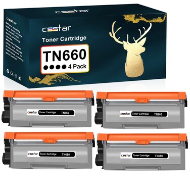TN630 TN660 Toner for Brother Printer Replacement Cartridge for HL-L2300D Toner HL-L2380DW HL-L2320D HL-L2340DW HL-L2360DW MFC-L2720DW DCP-L2540DW Toner (4 Black)