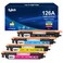 RitoTech 126A Toner Cartridge (with OEM CHIP),Replacement for HP 126 A CE310A CE311A CE312A CE313A for Laserjet Pro 100 Color MFP CP1025nw M175nw,M275 M275NW Printer, 4 Pack Black Cyan Magenta Yellow