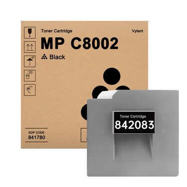 MP C8002 C6502 Toner Cartridges 841780 842083 Black Toner MPC8002 MPC6502 Replacement for Ricoh MP C8002 MP C6502 Toner Cartridges for Lanier Savin MP C6502SP C8002SP Printer Ink 1-Pack