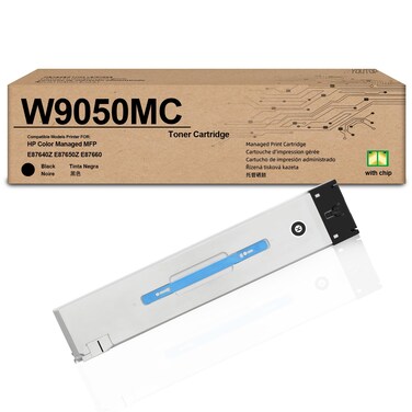 YOUTOP W9050MC Black Toner Cartridge W9050 Black Toner Compatible for Color Managed MFP E87640Z E87650Z E87660 Printer