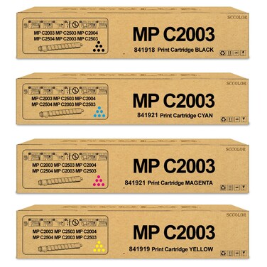 MP C2003 MP C2503 Toner Cartridge Compatible 841918 841921 841920 841919 Toner Cartridge 4 set Replacement for Ricoh Lanier Savin Aficio MP C2003 MP C2503 MP C2004 MP C2504 MP C2003 MP C2503 Printer