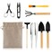9 Piece Basic Bonsai Tools Set, Includes Pruning Shears, Mini Rake, Fold Scissors and More