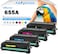 655A Toner Cartridge Compatible HP 655A Toner CF450A CF451A CF452A CF453A for HP Enterprise M652 M652n M653 M653dn M653x M653 MFP M681dh M682z Printer. Black Cyan Magenta Yellow