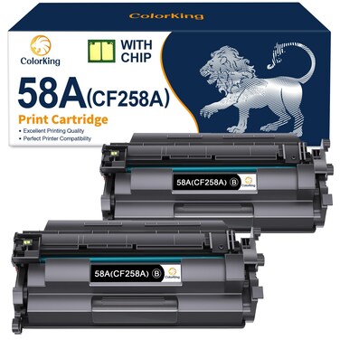 ColorKing Compatible Toner Cartridge Replacement for HP 58A CF258A 58X CF258X for Laserjet Pro MFP M428fdw M428fdn M428dw Pro M404n M404dn M404dw M428 M404 M406dn M430f Printer (Black, 2-Pack)