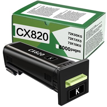CS820 CX820 CX825 CX860 8000 Pages High Yield Remanufactured Toner Cartridge Replacement for Lexmark 72K00KG 72K1XK0 72K10K0 for Lexmark CS820 CX820 CX825 CX860 Printer