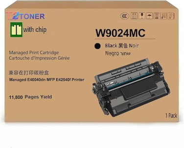 T2TONER Remanufactured W9024 W9024MC Black Toner Cartridges with New Chip Compatible with W9024MC Toner for Managed E40040dn MFP E42540f Printer