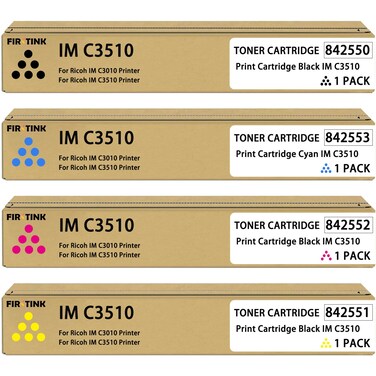 FIRSTINK IMC3510 IM C3010 Toner Cartridge IMC3510 IMC3010 Toner Cartridges Remanufactured 842550 842553 842552 842551 Replacement for IMC3510 IMC3010 Printer(4-Pack)