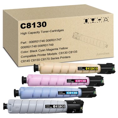C8130 Toner Cartridges Replacement for Xerox 006R01746 006R01747 006R01748 006R01749 Toner for AltaLink C8130 C8135 C8145 C8155 C8170 Printer (4 Pack, Black Cyan Yellow Magenta)