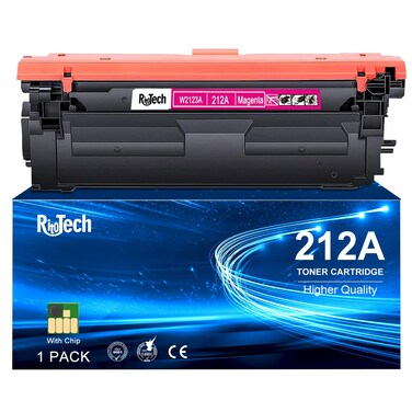 212A Magenta Toner Cartridge,Compatible Replacement for HP 212 A W2123A 212X W2120X, for HP Color Laserjet Enterprise M554 m554dn M555 M555dn Flow MFP M578 Printer, with Upgraded Chip,No Fading