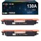 130A Black Toner Cartridges m177fw Toner Replacement for HP 130A CF350A Works with hp Color Laserjet Pro MFP M177fw,M176n Printer Ink (2-Pack)
