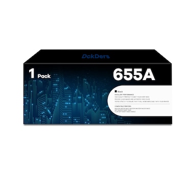 655A Black Toner Cartridge   Replacement for HP 655A CF450A Toner Cartridge   Work with Color Enterprise M652 M652n M653 M653dn M653x MFP M681dh M682z Printer